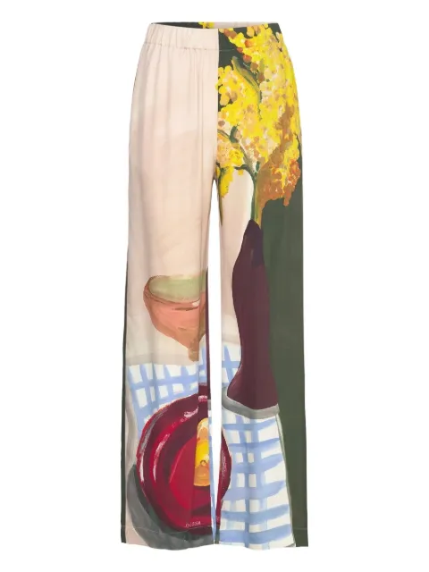 Stine Goya floral-print panelled palazzo pants 