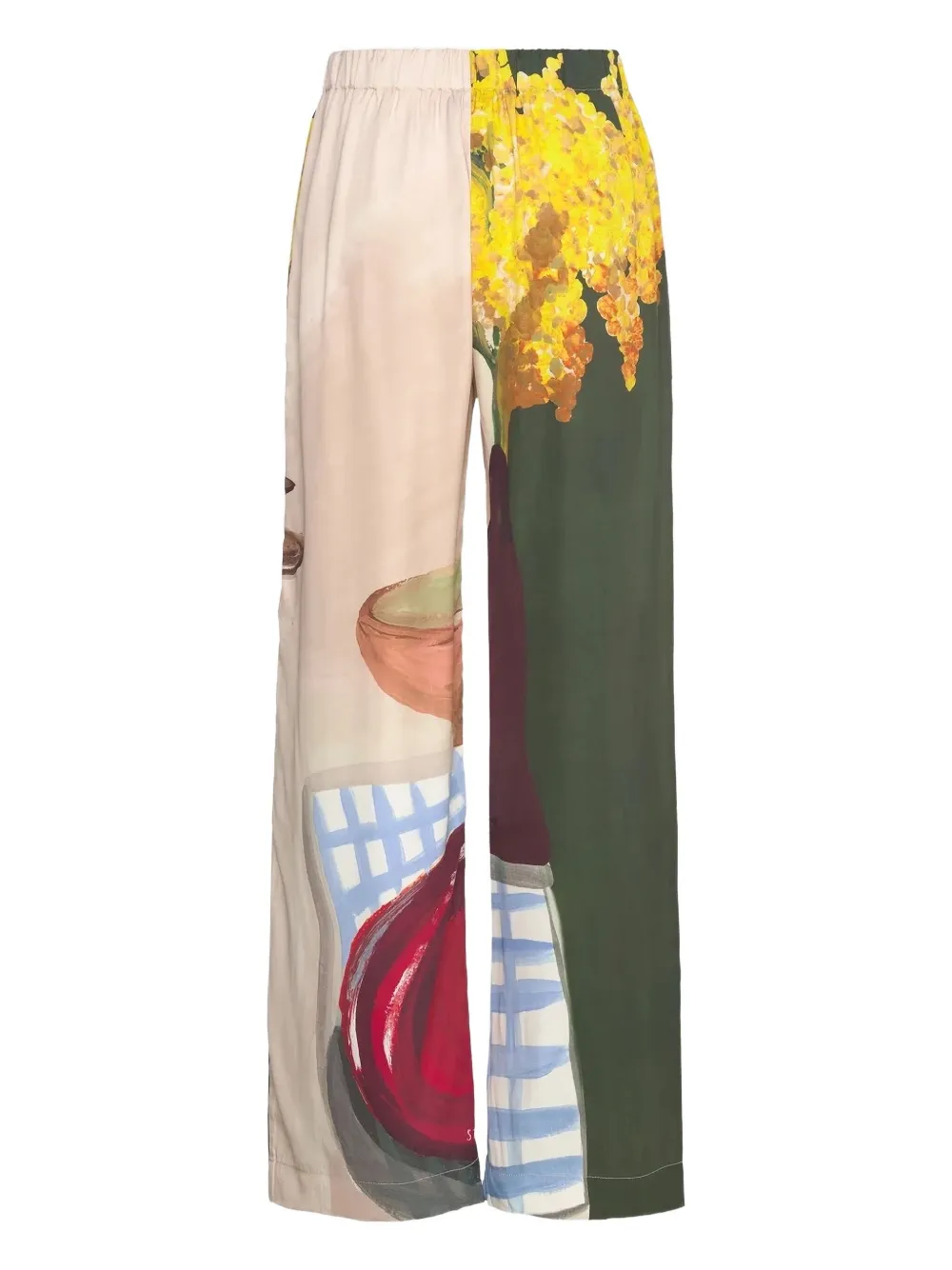 Stine Goya Floral-print Panelled Palazzo Pants In Multi
