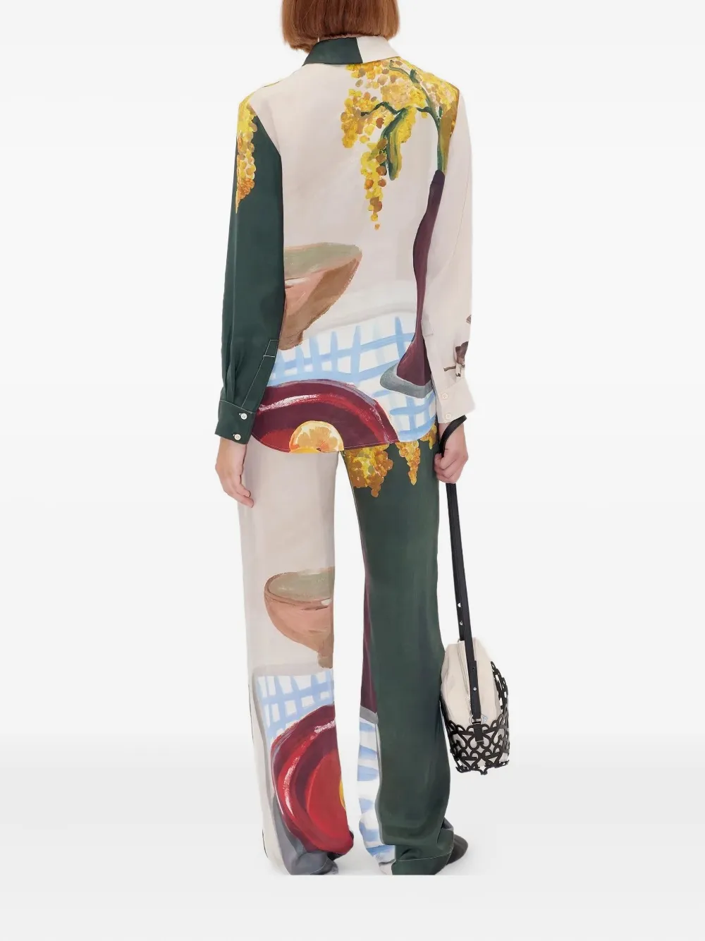 Stine Goya Floral-print Panelled Palazzo Pants In Multi