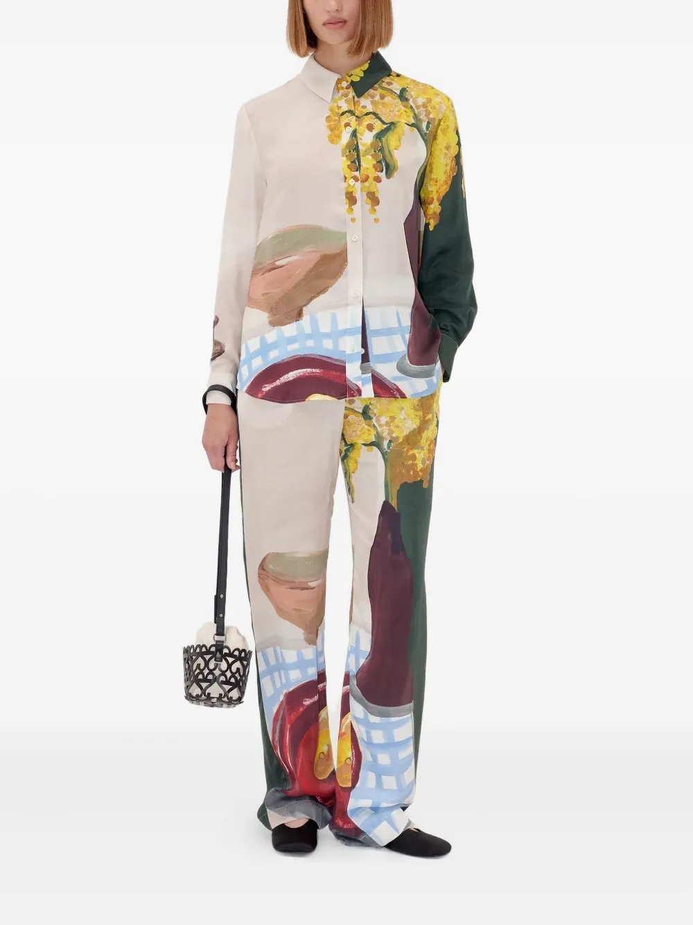Stine Goya floral-print panelled palazzo pants | Wide-Leg Pants | Image 2