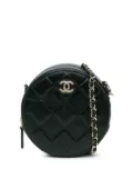 CHANEL Pre-Owned 2020 CC Quilted Lambskin Round Clutch with Chain crossbody bag - Black