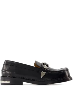 Toga Pulla buckle-detail Leather Loafers | Black | FARFETCH
