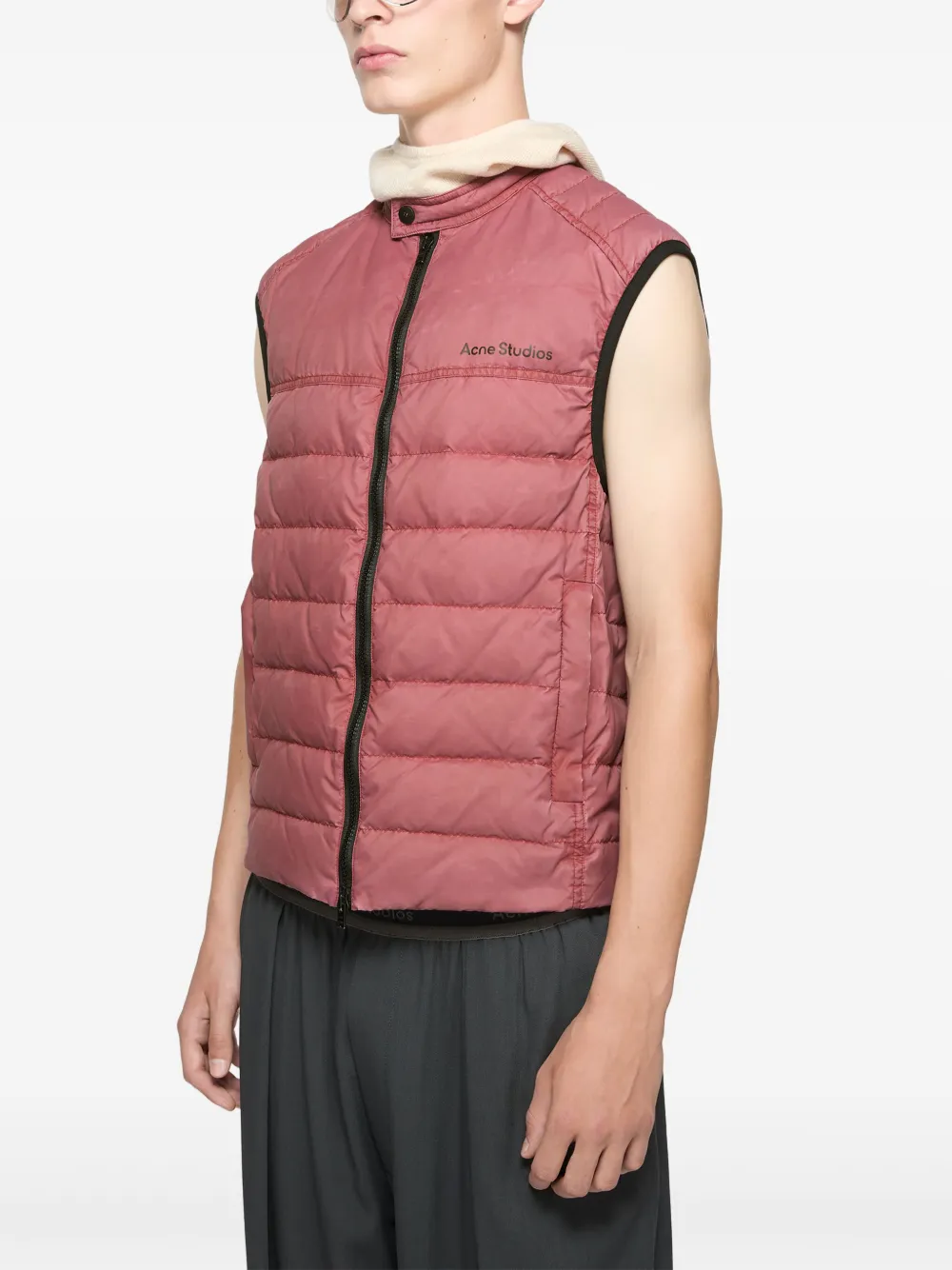 Acne Studios Gilet met logoprint Rood