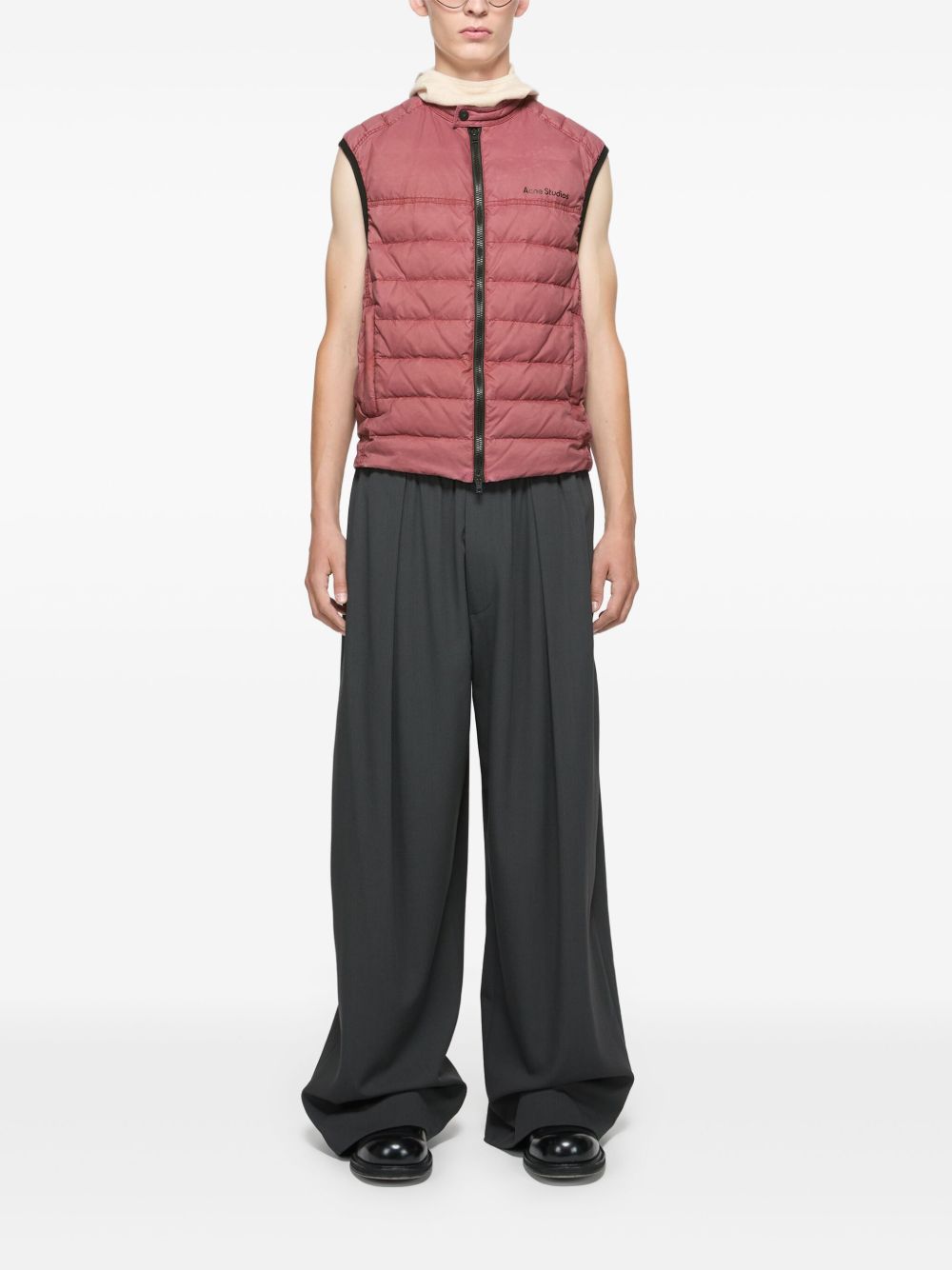 Acne Studios Gilet met logoprint - Rood