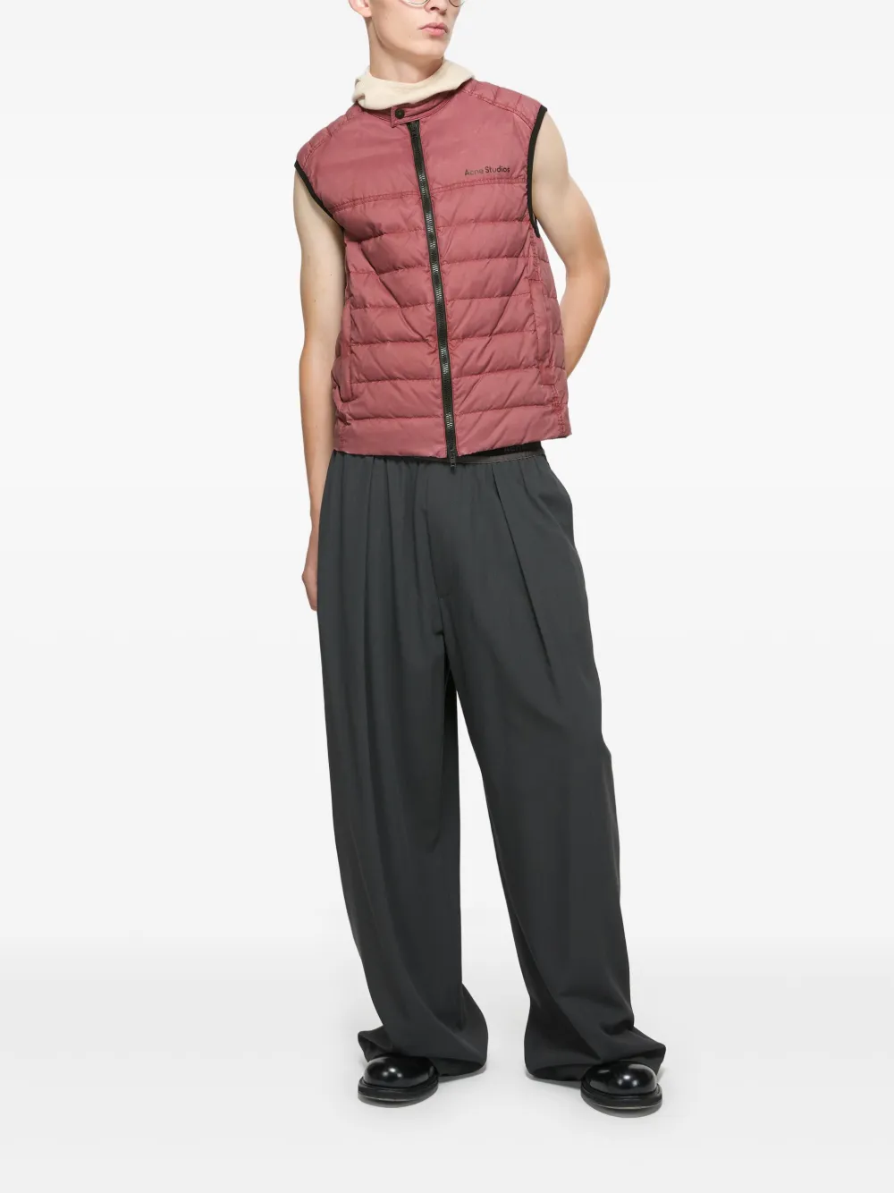 Acne Studios Gilet met logoprint Rood