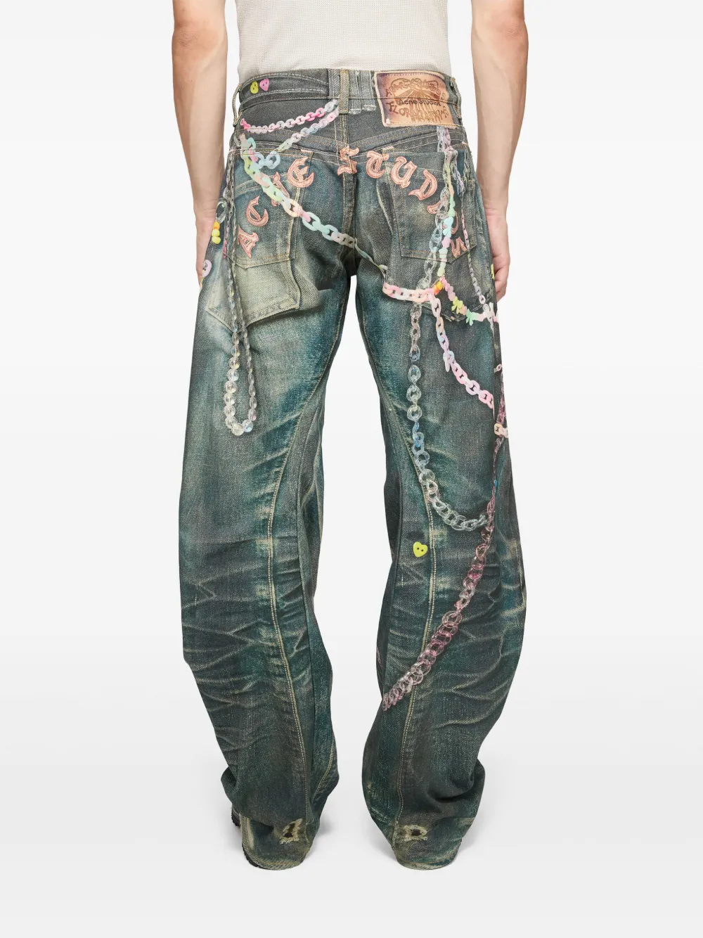 Acne Studios Jeans met wijde pijpen Blauw
