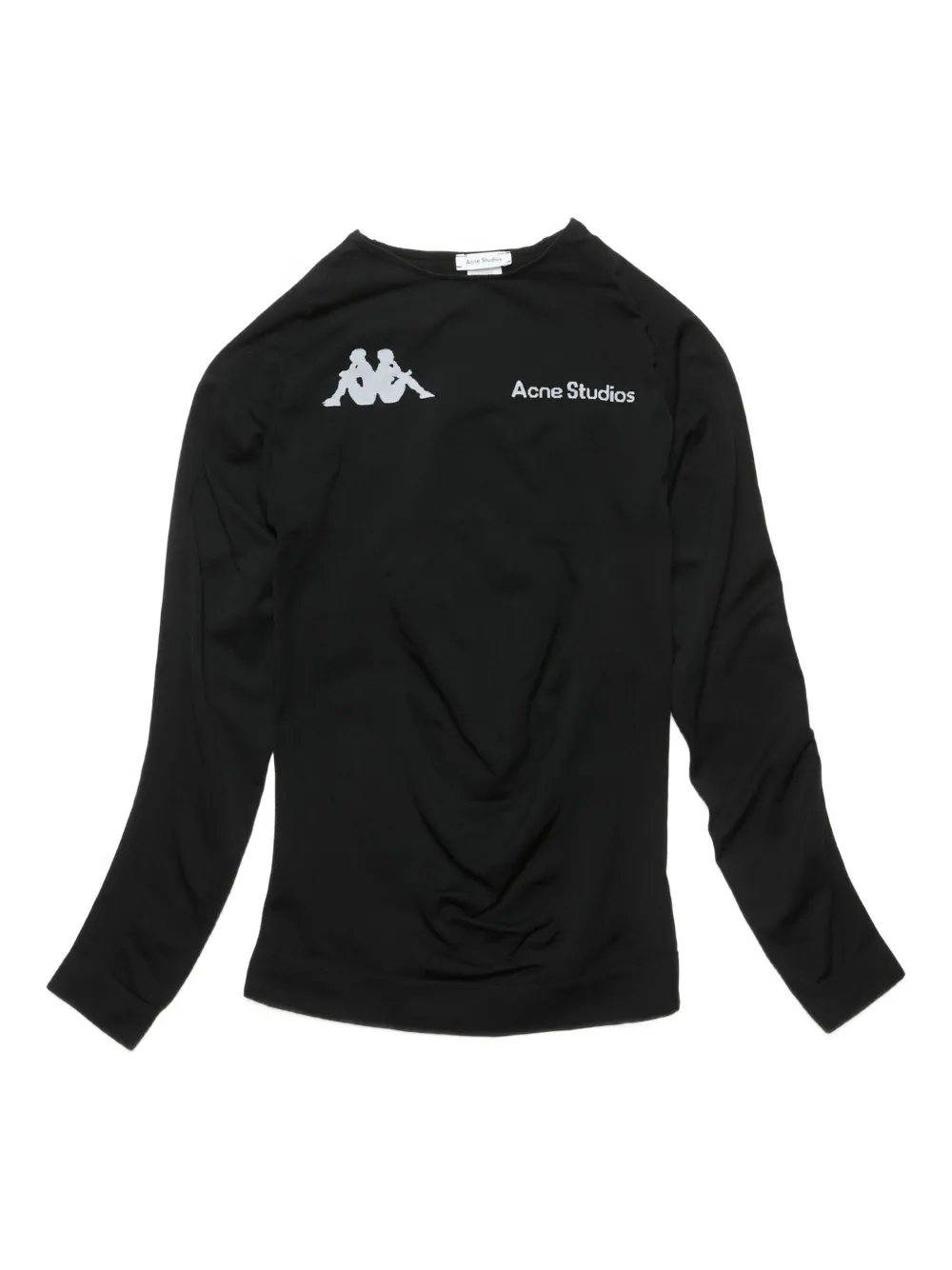 Acne Studios x Kappa T-shirt met logo Zwart
