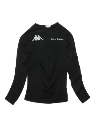 Acne Studios x Kappa Logo t-shirt | Black | FARFETCH