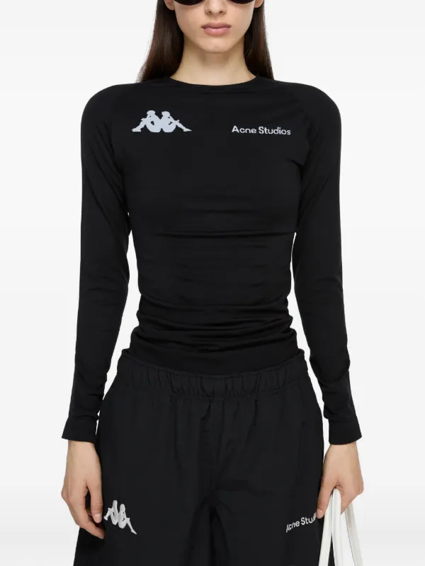 Acne Studios x Kappa Logo t-shirt | Black | FARFETCH