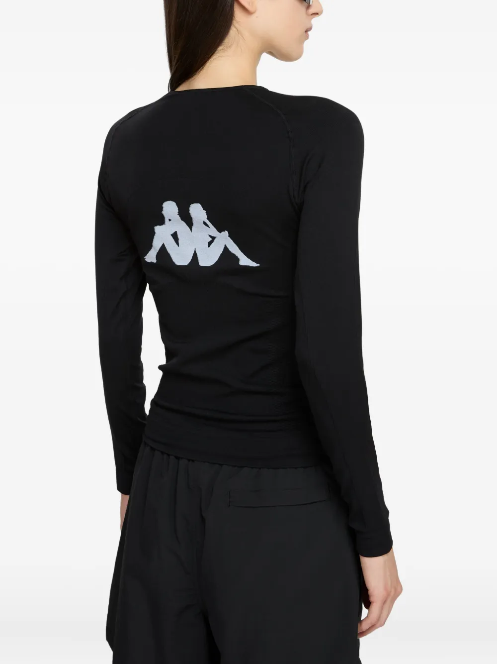Acne Studios x Kappa T-shirt met logo Zwart