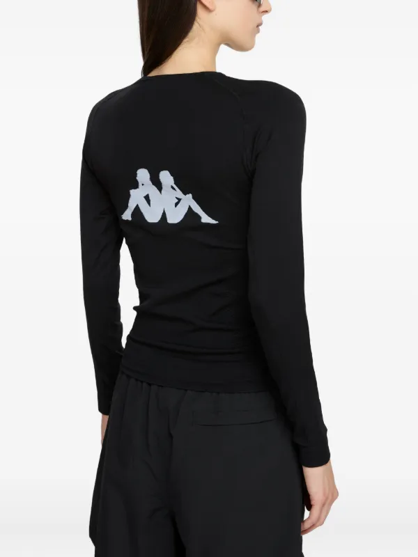 Acne Studios x Kappa Logo t-shirt | Black | FARFETCH