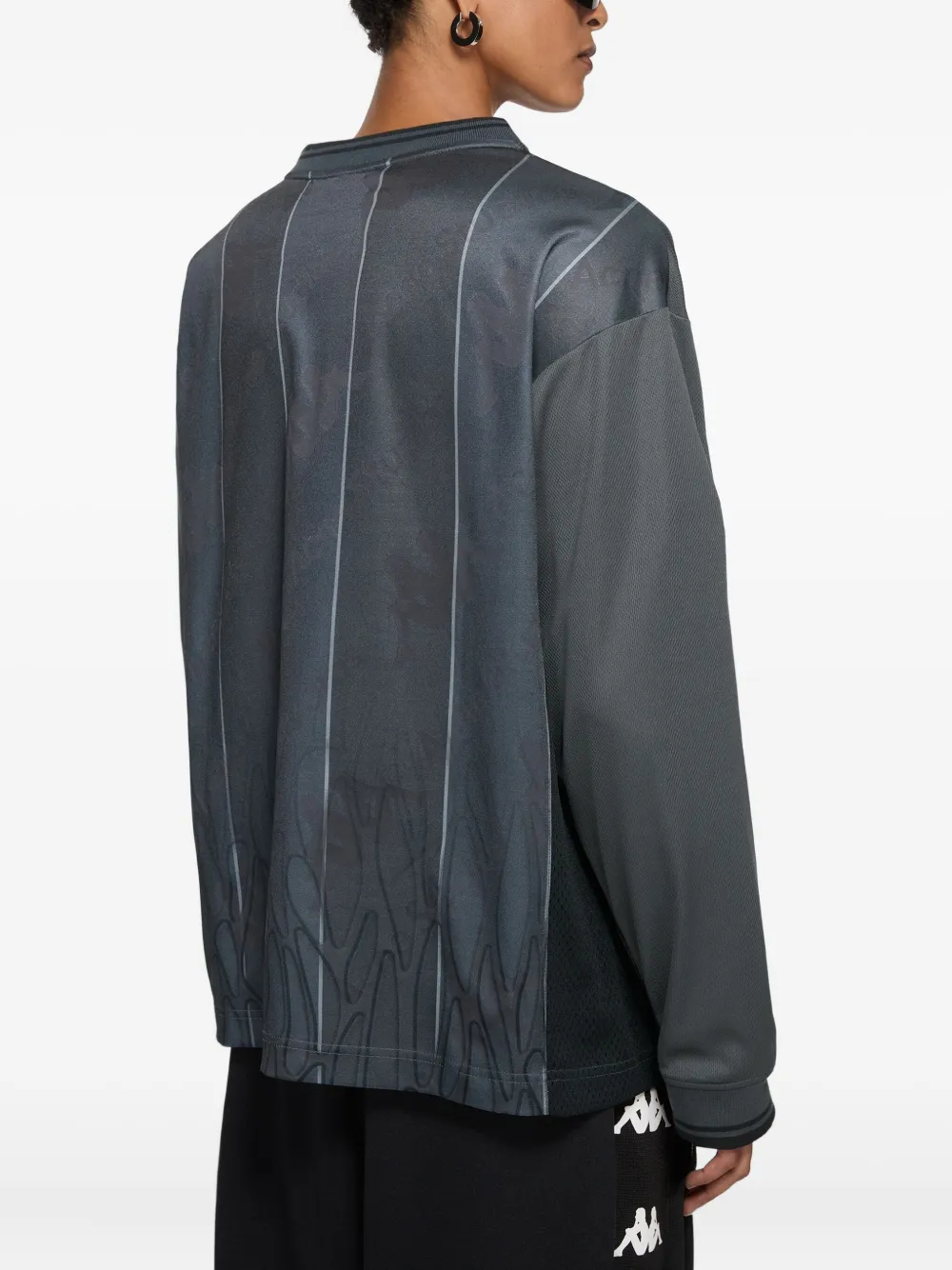 Acne Studios x Kappa T-shirt met logo Zwart
