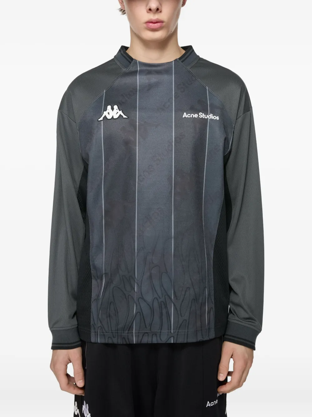 Acne Studios x Kappa T-shirt met logo Zwart