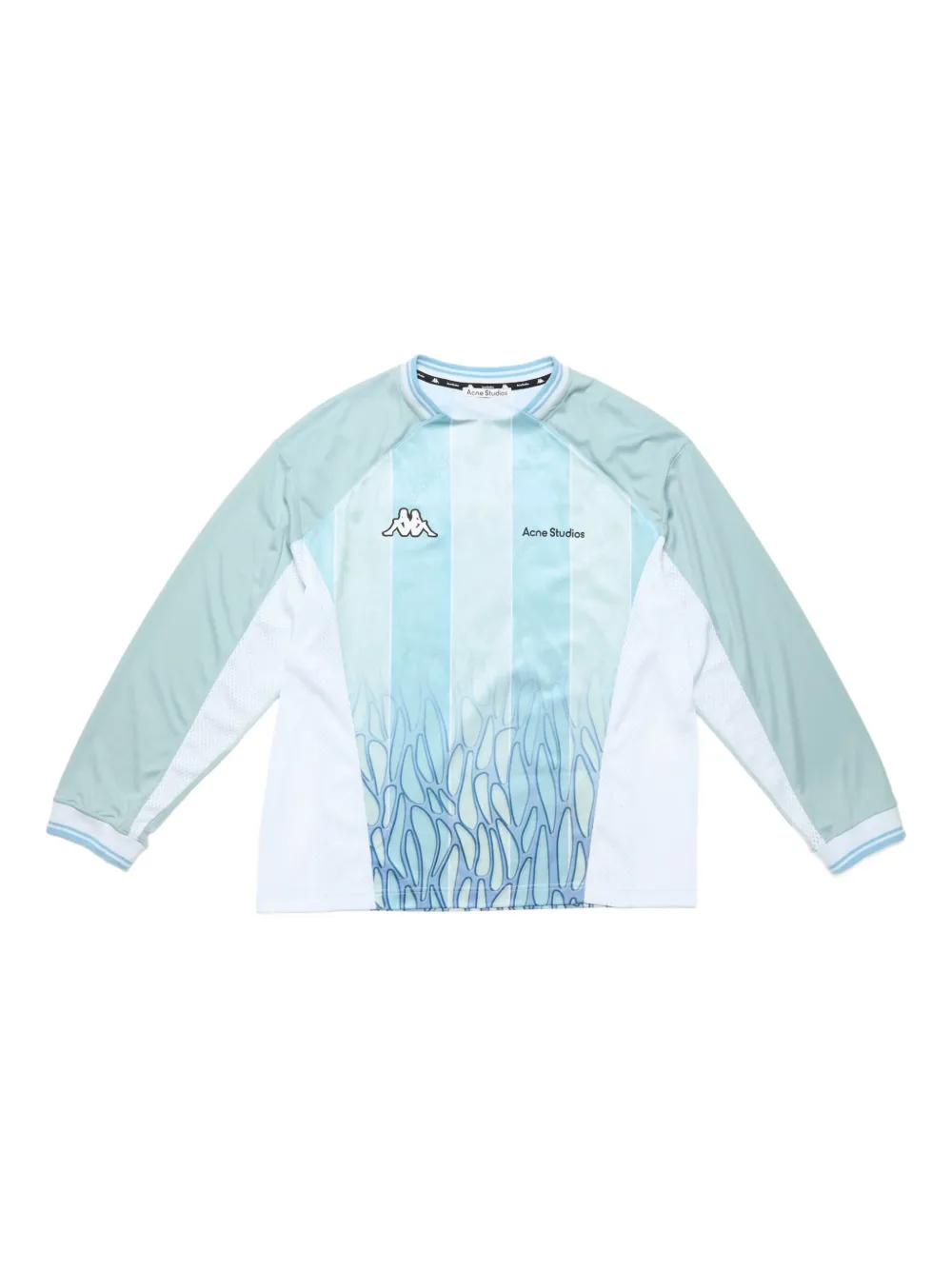 Acne Studios x Kappa gestreept T-shirt Blauw