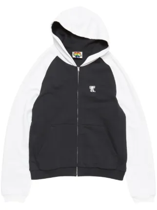 Acne Studios フーディ Acne Studios - Faux Fur-Trimmed Embroidered Cotton-Jersey Hoodie