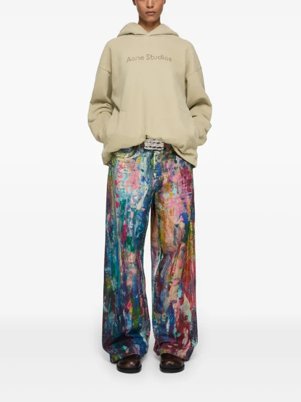Acne Studios スタッズロゴ パーカー | ニュートラル | FARFETCH JP