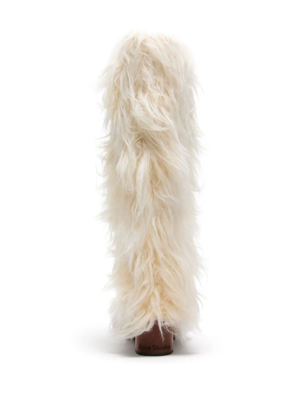 Acne Studios furry clog boots White