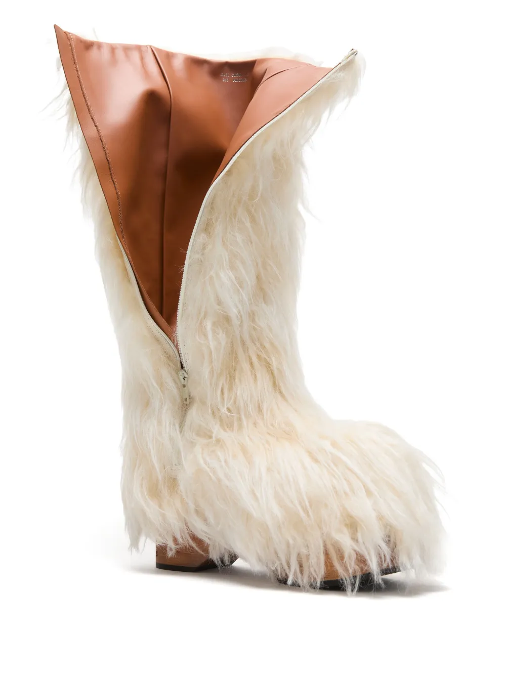 Acne Studios furry clog boots White