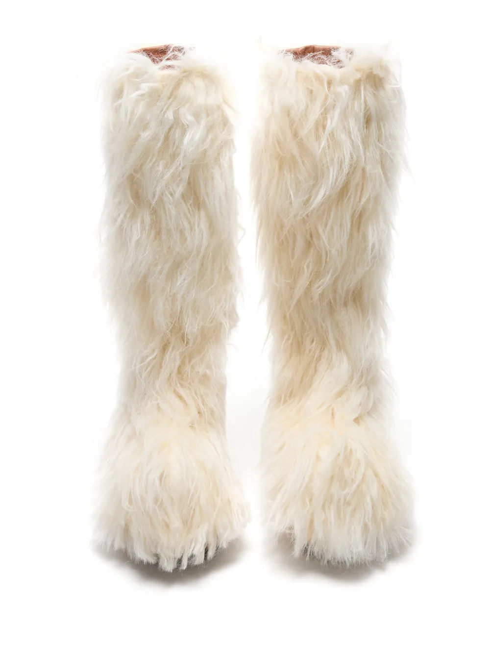 Acne Studios furry clog boots White