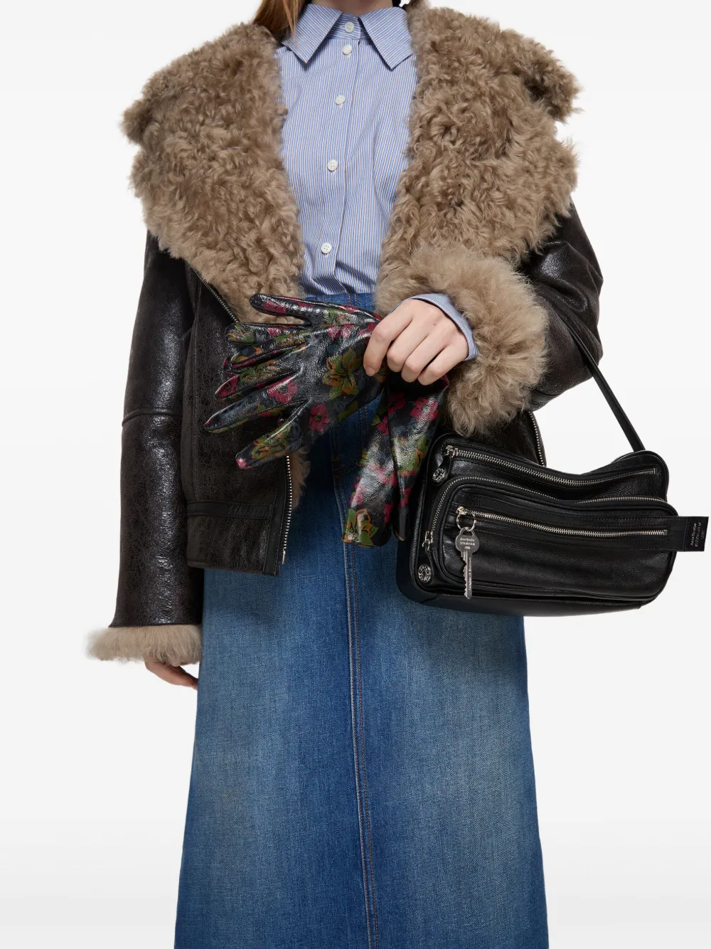 Acne Studios Camero kleine schoudertas Zwart