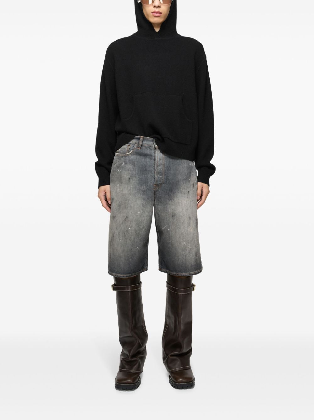 Acne Studios Hoodie met applicatie - Zwart