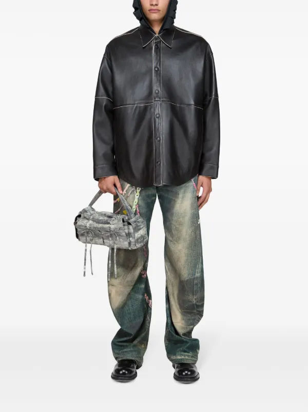 Acne Studios マルチポケット ショルダーバッグ | グレー Acne Studios マルチポケット ショルダーバッグ | グレー