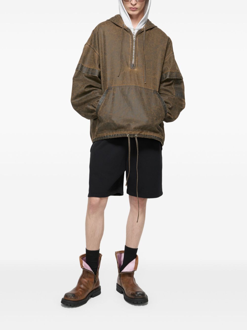 Acne Studios Fleece trainingsshorts Zwart