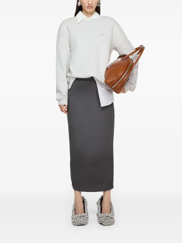 ACNE STUDIOS フリース スウェット男女兼用 Acne Studios - ロゴフリーススウェットシャツ - ダークネイビー