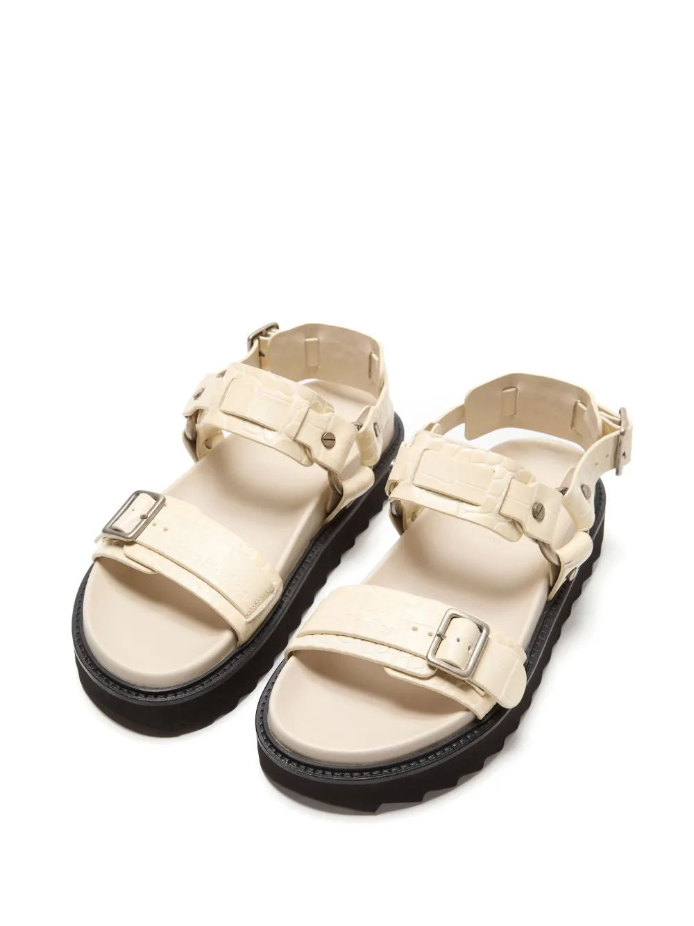 Acne Studios leather buckle sandals Neutrals