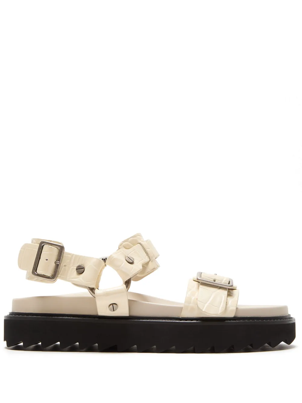 Acne Studios leather buckle sandals Neutrals