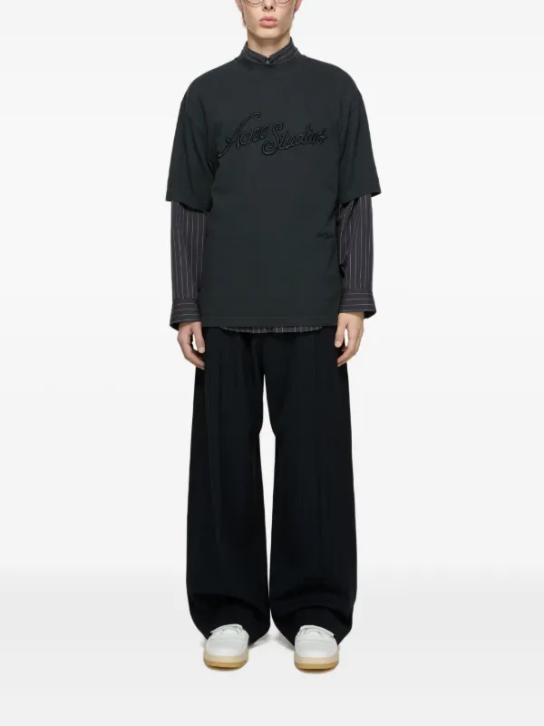 Acne Studios Embroidered T-shirt | Black | FARFETCH
