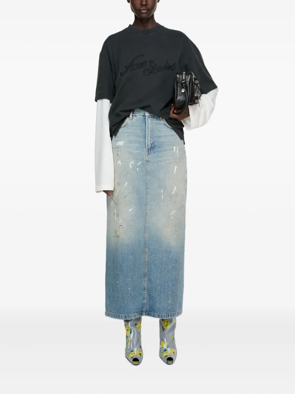 Acne Studios T-shirt met borduurwerk Zwart