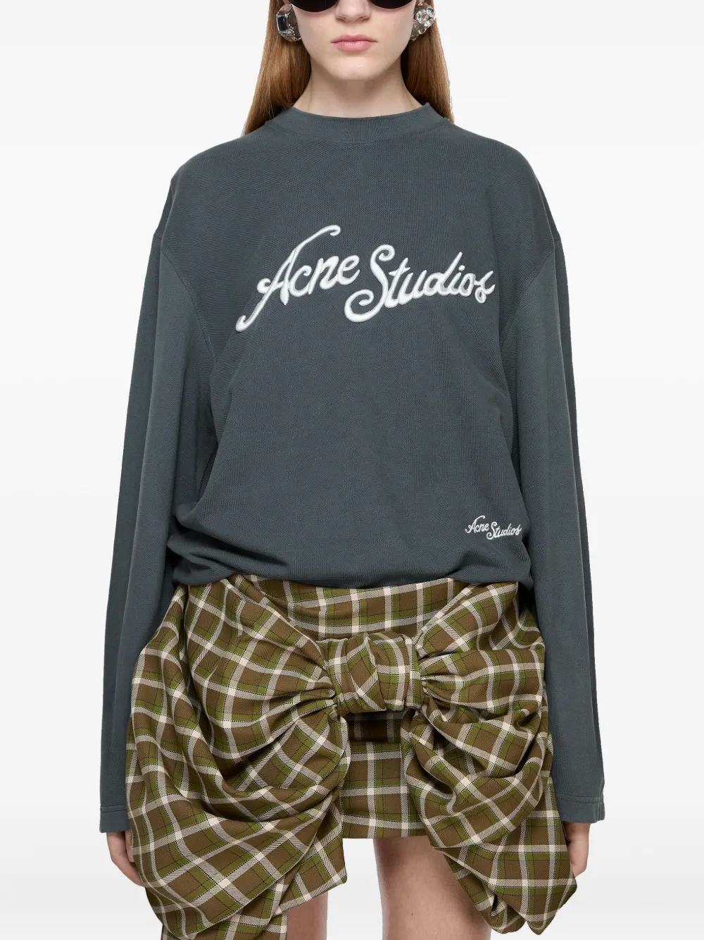 Acne Studios Sweater met logo Grijs