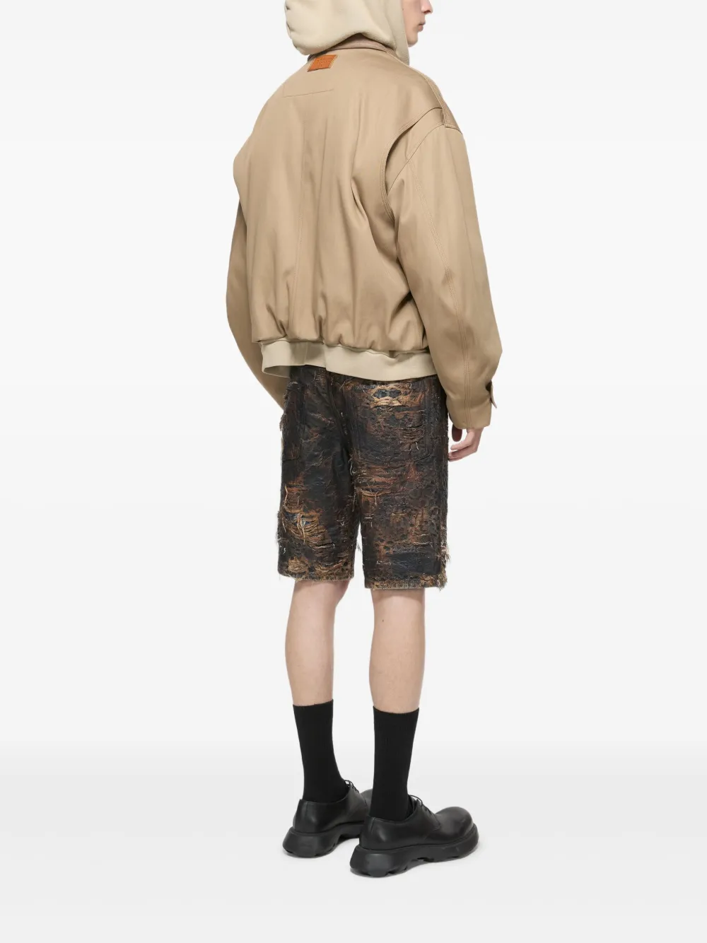 Acne Studios Shorts met monogram Bruin