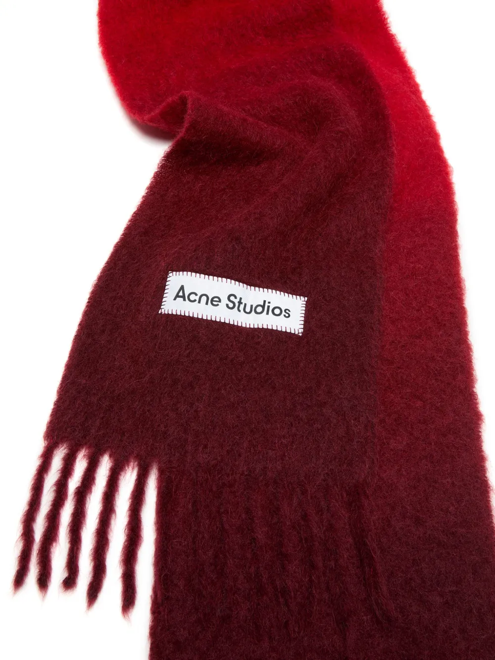 Acne Studios Gradient-effect Scarf In Red