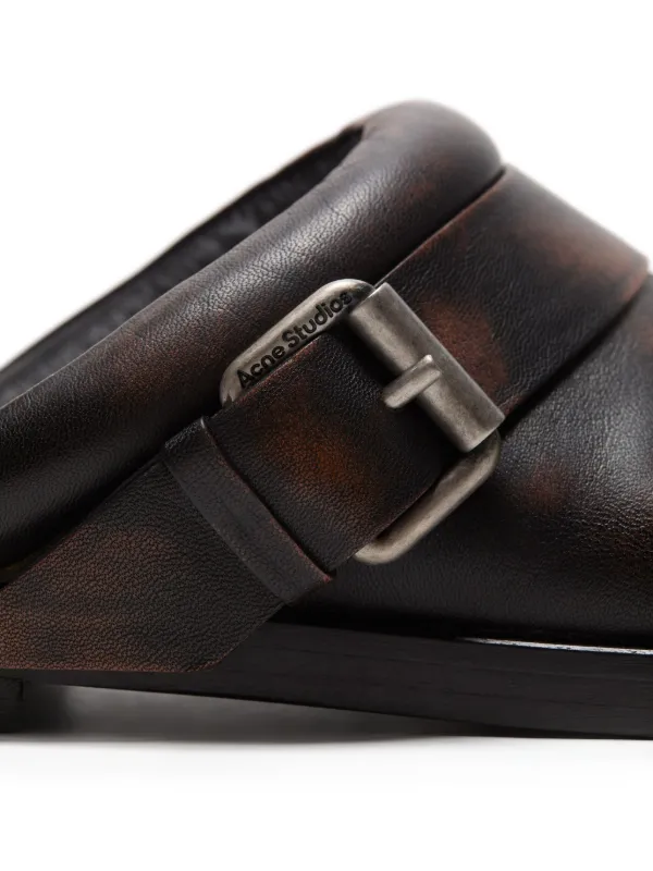 サンダル・ミュール Acne Studios Buckle Mules - Acne Studios - Leather - Brown Acne Studios Men's' Buckle Mules in Brown | LN-CC®