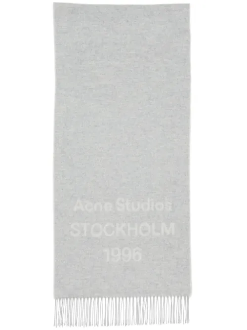 Écharpe en laine à logo imprimé - Acne Studios - Modalova
