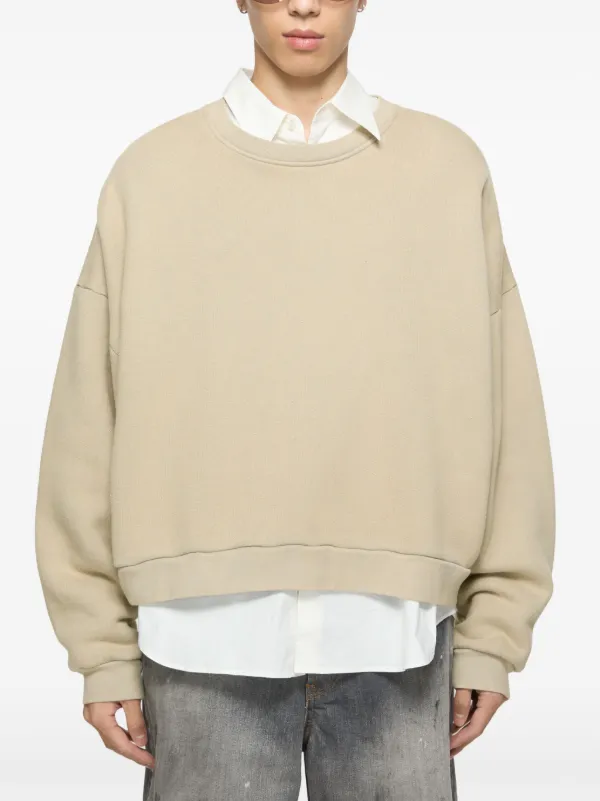 Logo cotton-blend zip-up sweatshirt in black - Acne Studios