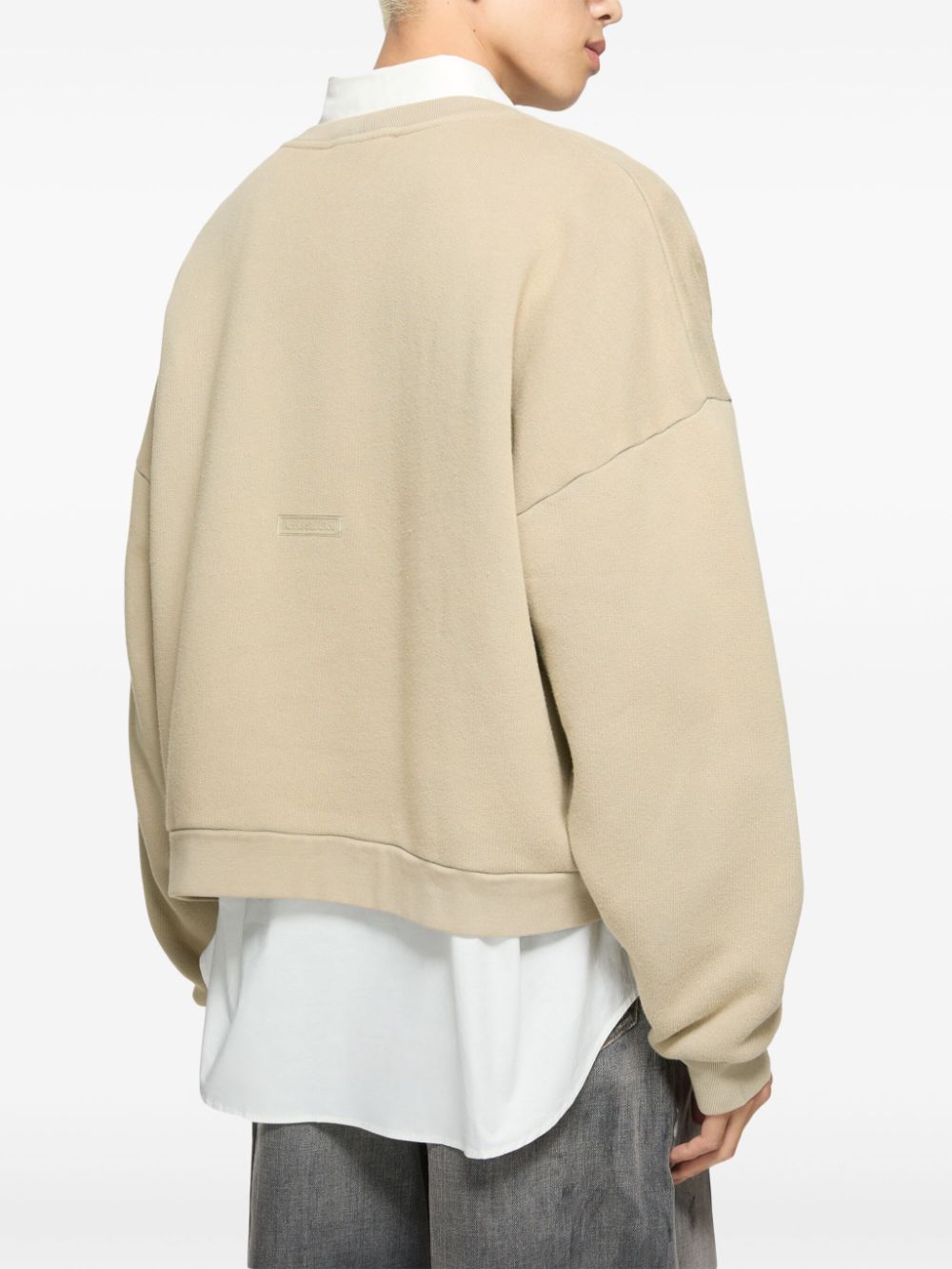 Shop Acne Studios Logo-patch Jersey Sweatshirt In 中性色