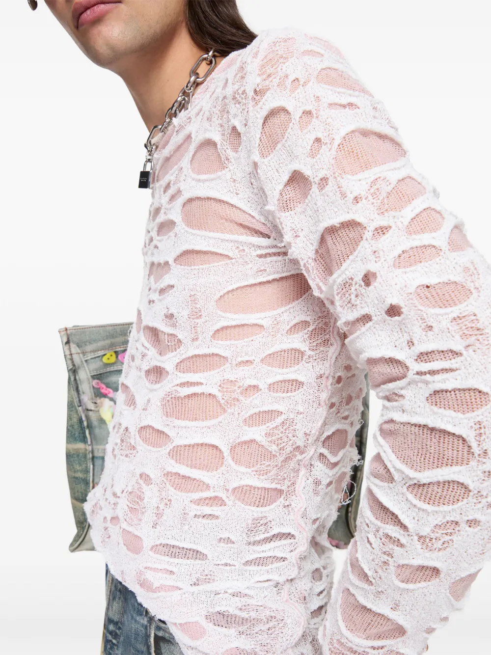 Acne Studios Trui met uitgesneden details Roze