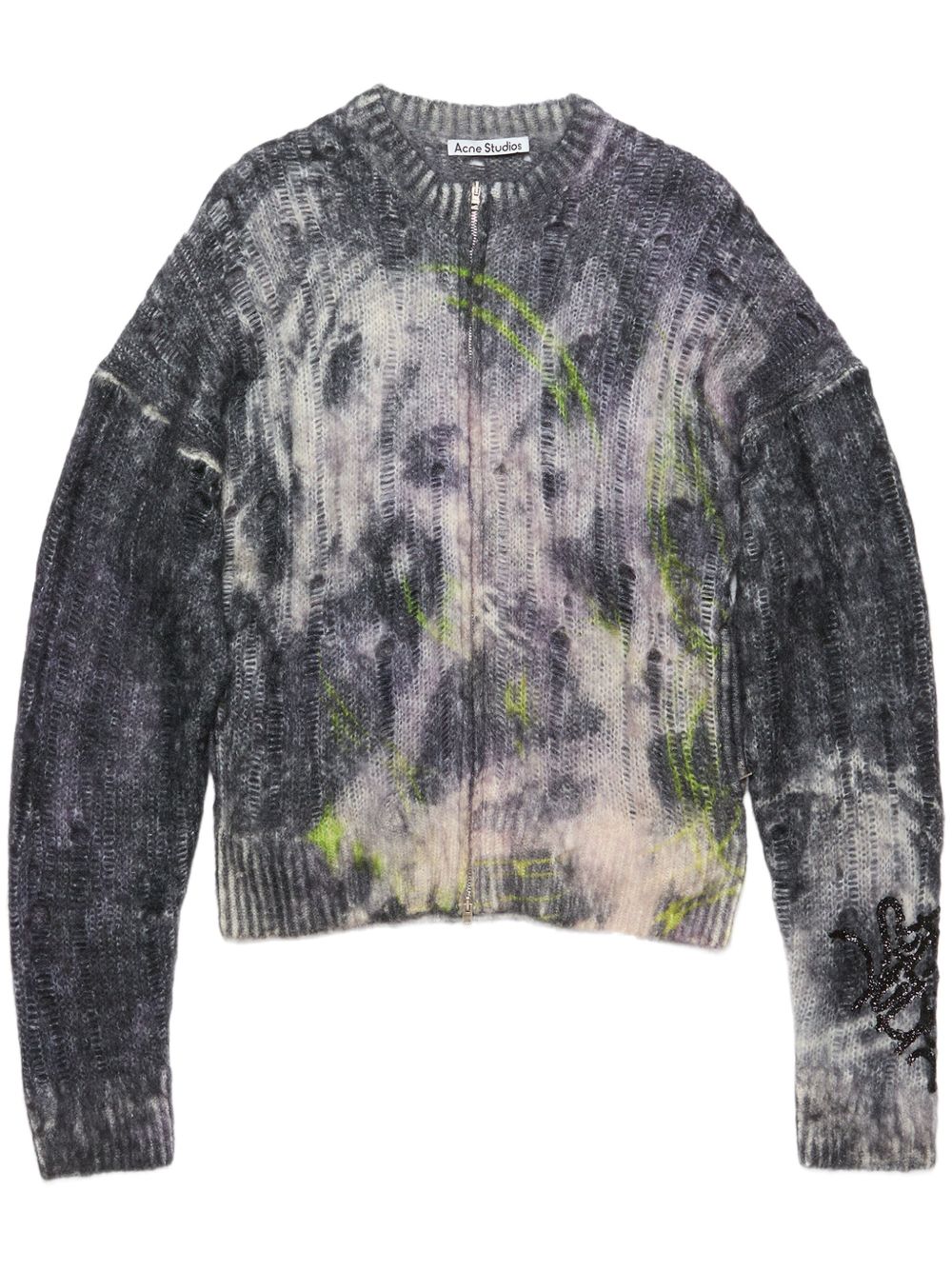 Acne Studios Gerafelde sweater Zwart