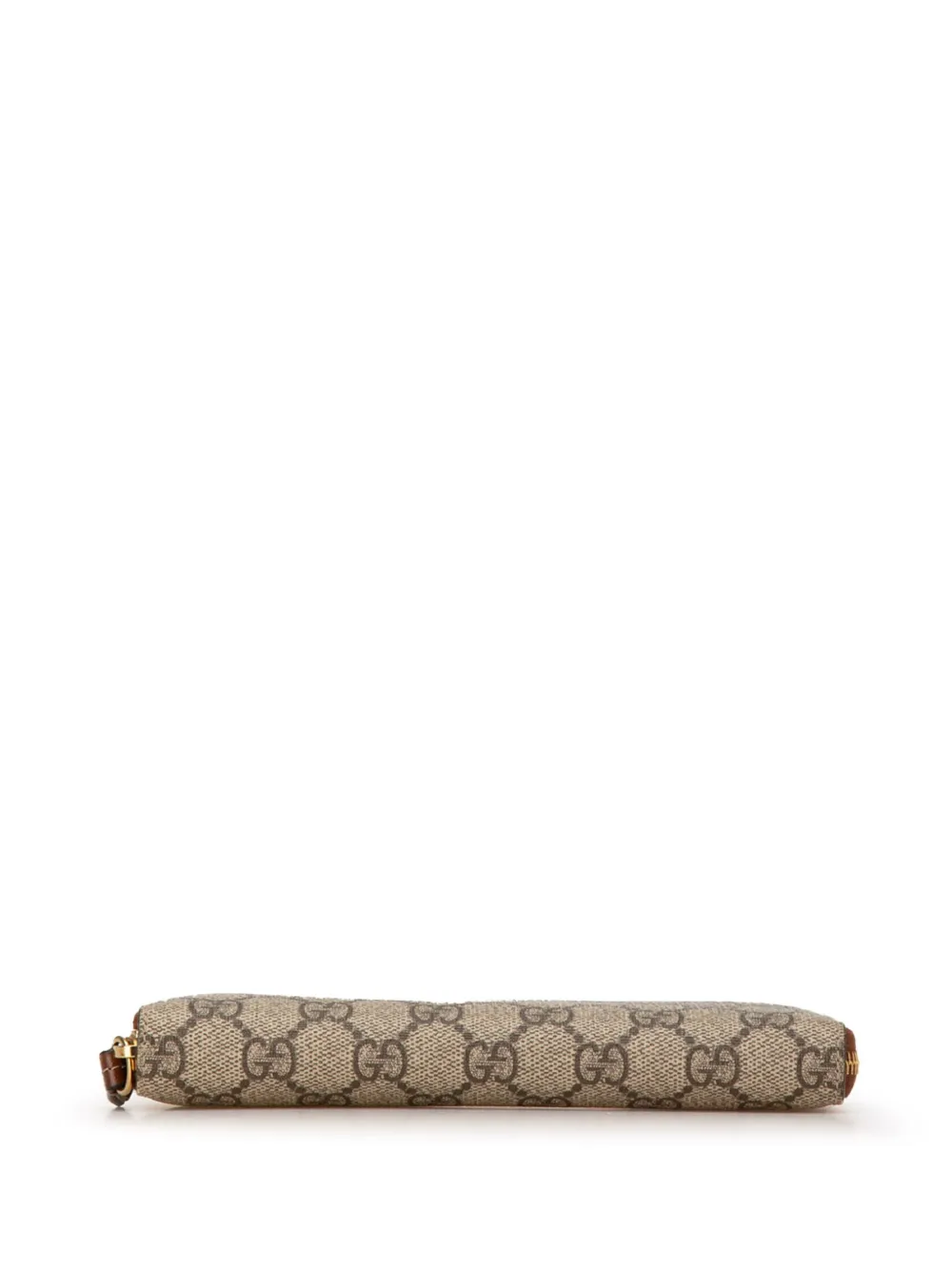 Gucci Pre-Owned 2000-2015 GG Supreme Zip Around Wallet lange portemonnee - Bruin