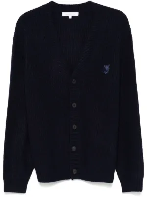 Comme Des Garçons Shirt two-tone Wool Cardigan | Black | FARFETCH
