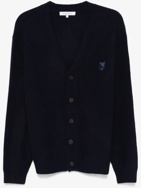 Maison Kitsuné Bold Fox Head ribbed cardigan