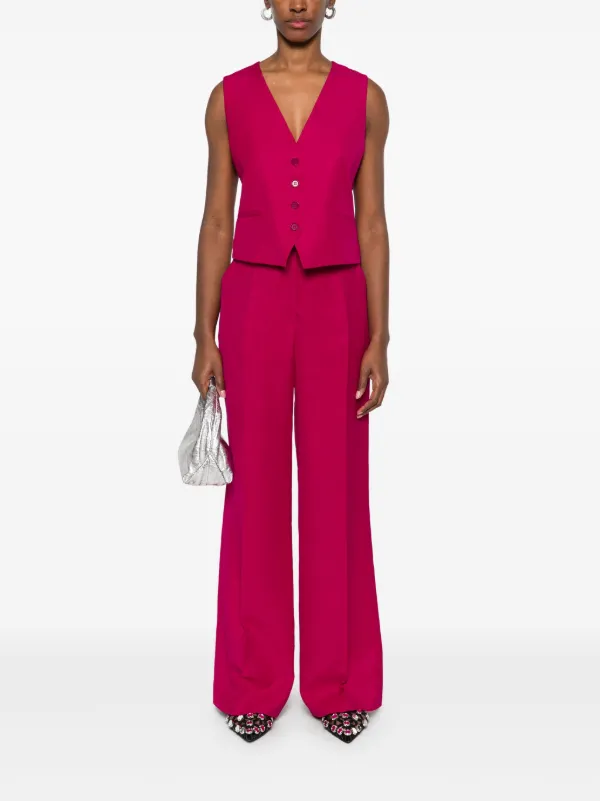 パンツ PAROSH Women Straight Pants D231203 COXY885 Pink P.A.R.O.S.H. wide-leg Trousers | Pink | FARFETCH