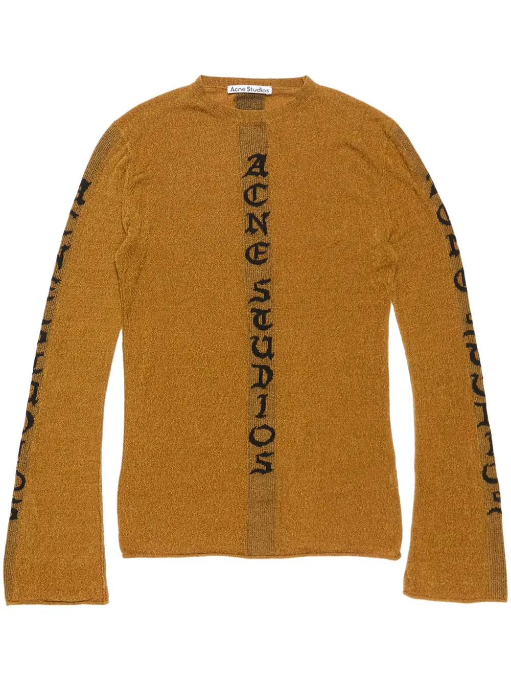 Acne Studios logo-detail sweater – Brown Acne Studios logo-detail sweater – Brown
