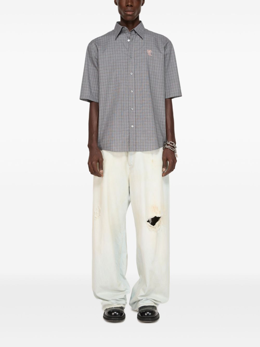 Acne Studios Overhemd met korte mouwen - Grijs