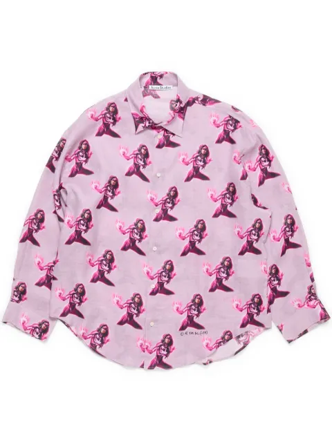 Acne Studios printed button-up shirt 