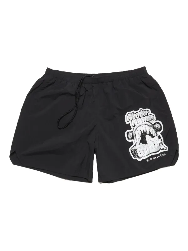 Acne Studios グラフィック トランクス水着 | ブラック | FARFETCH JP