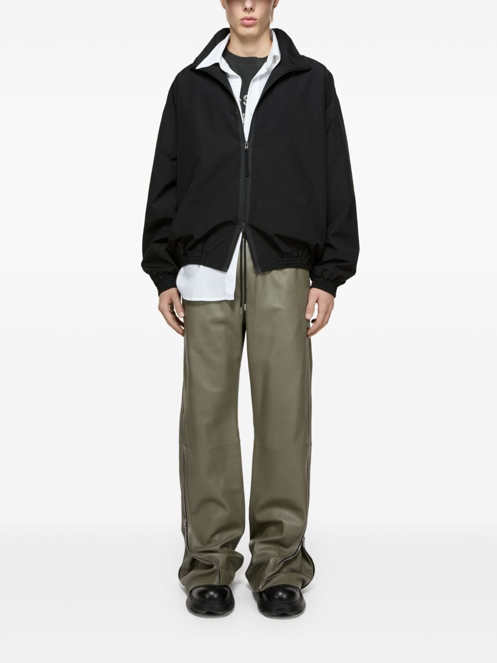 Acne Studios Leren broek - Groen